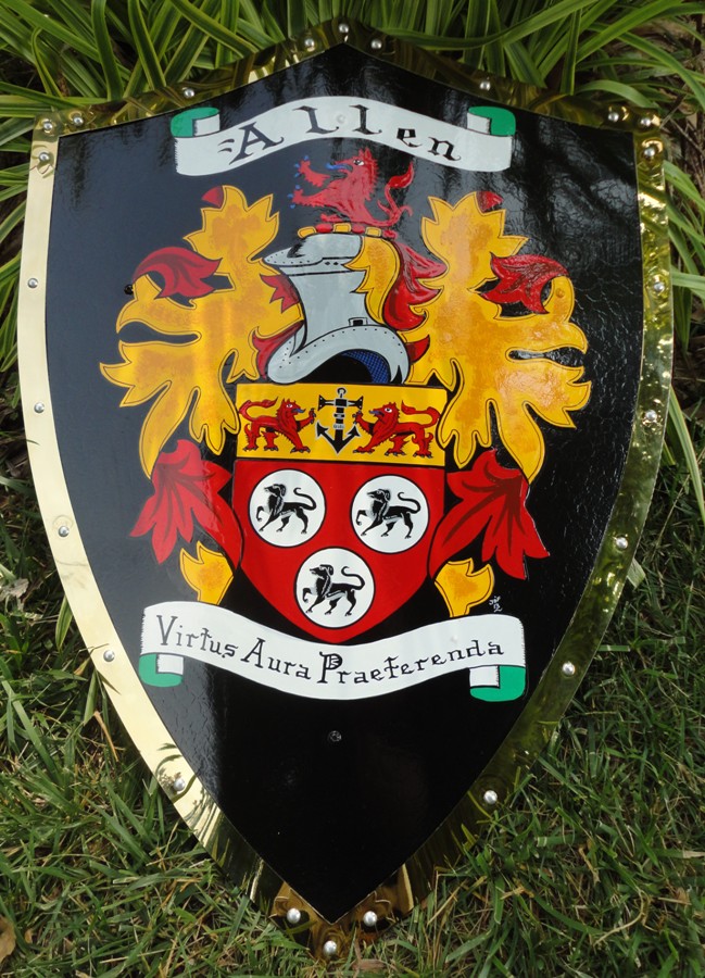 Life Size Family History Warrior Battle Shield – Shield and Crest